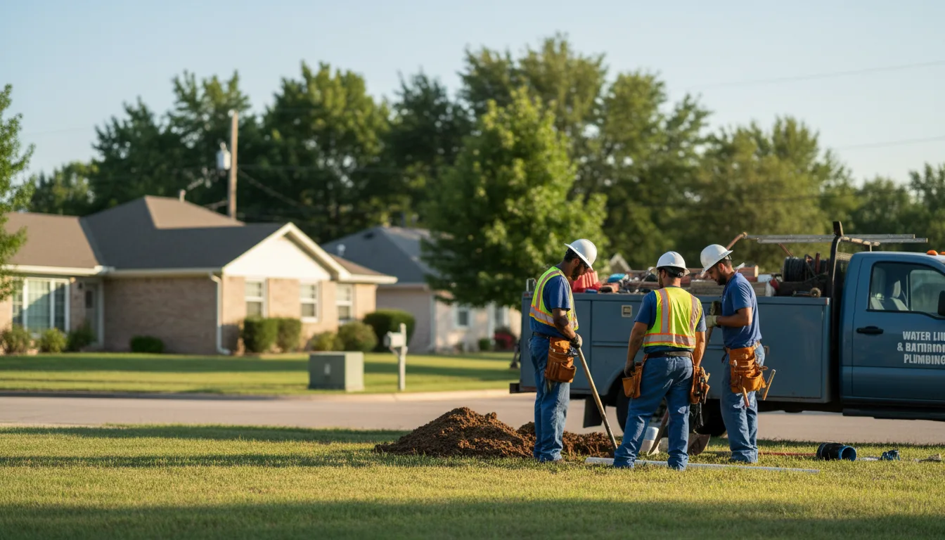 Residential water line and bathroom plumbing service in Hauppauge, NY